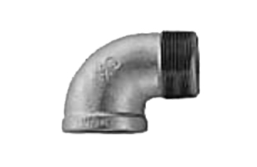 シーケー金属 CK (白)継手 異径ストリートエルボ(RSL)(バンド付)